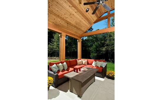 Outdoor Living area in our Chesapeke, 2015 Saratoga Showcase Home
