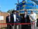 Tahawus Line Ribbon Cutting for newspaper publishing.