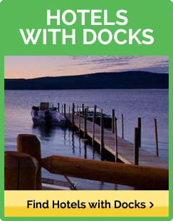 A hotel's dock space on Lake George