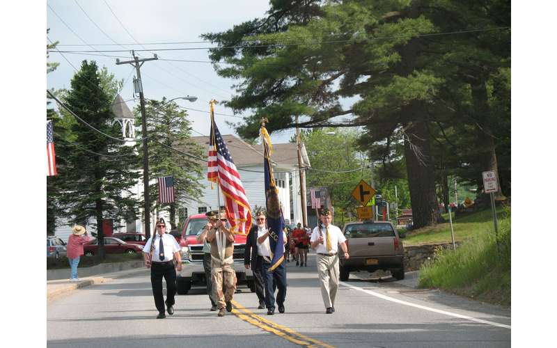 marching in parade