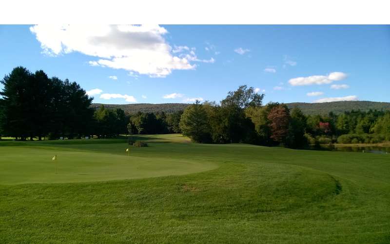 a green golf course