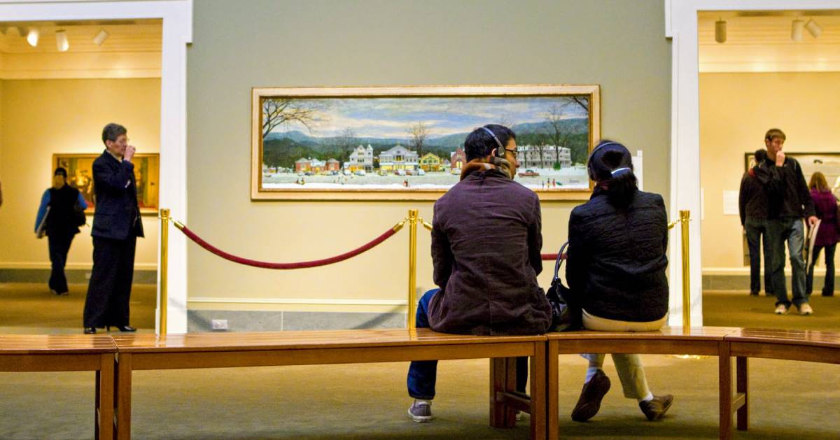 people in a museum