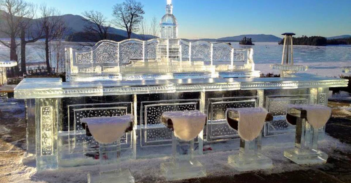 ice bar with stools