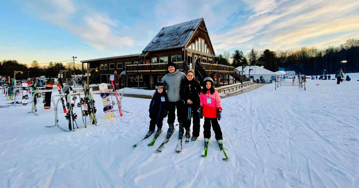 skiers posing at West Mountain