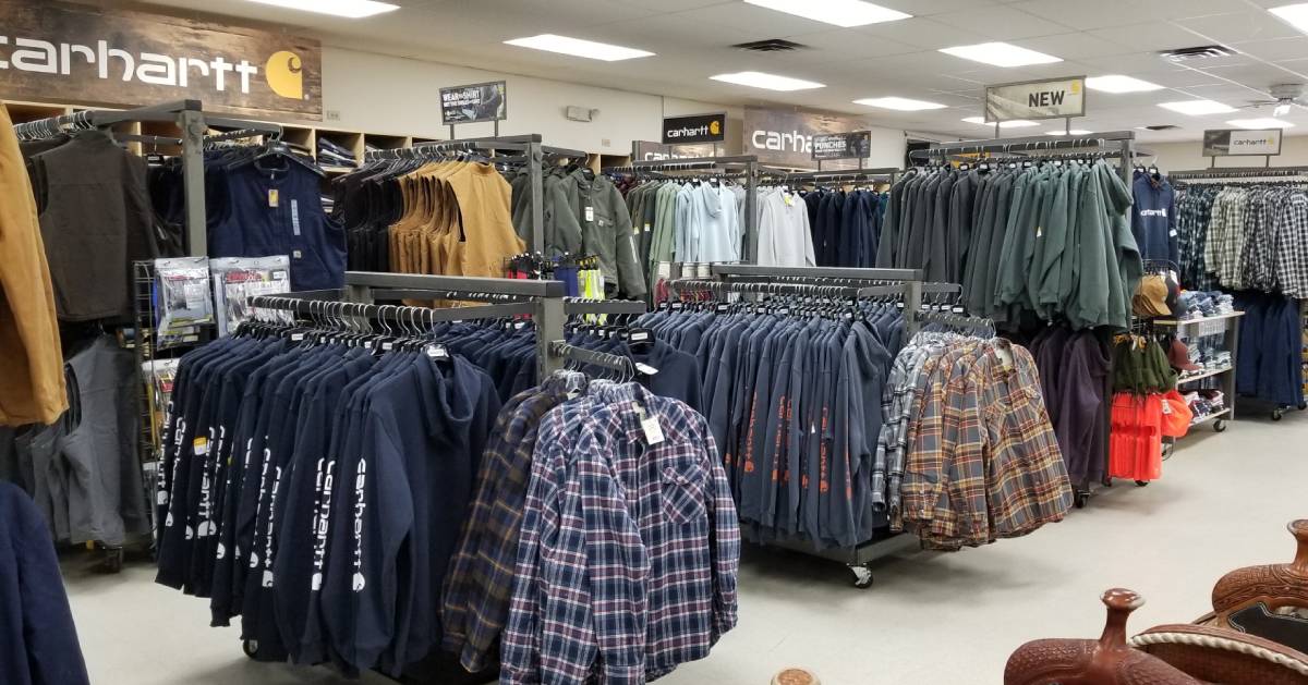 Carhartt clothes in store