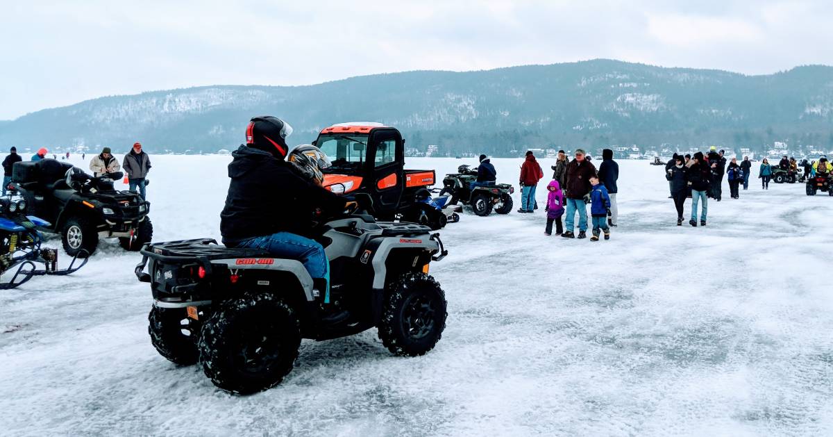 ATV and people on ice