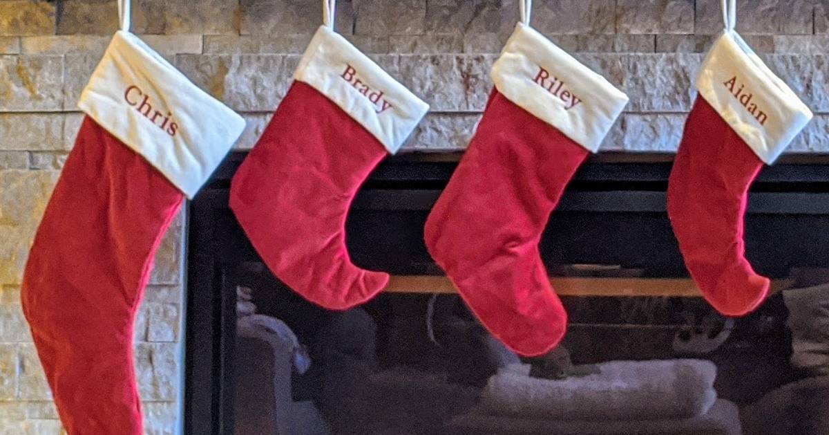 four stocking hung