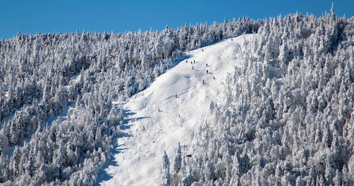 massive skiing hill