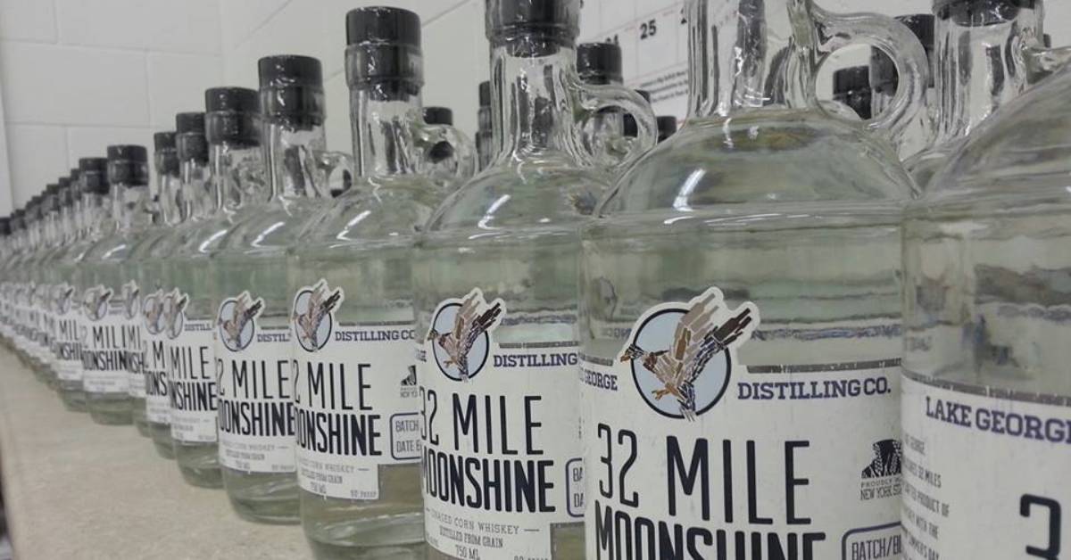 bottles of 32 mile moonshine