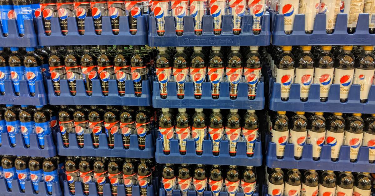 Pepsi products in cases