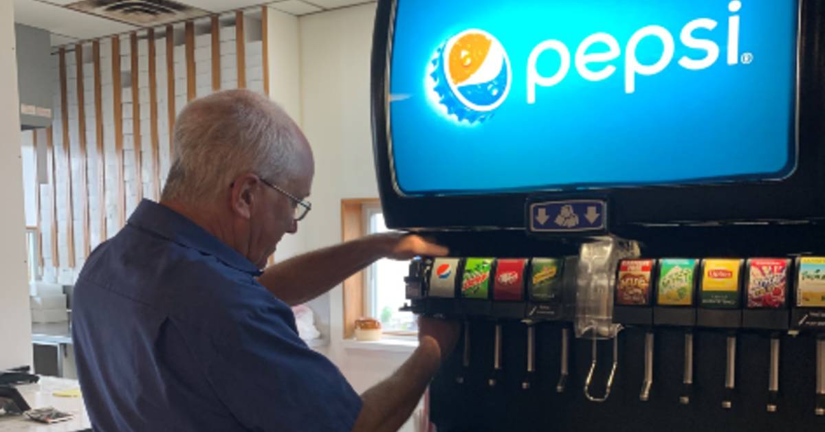 Pepsi fountain in a restaurant