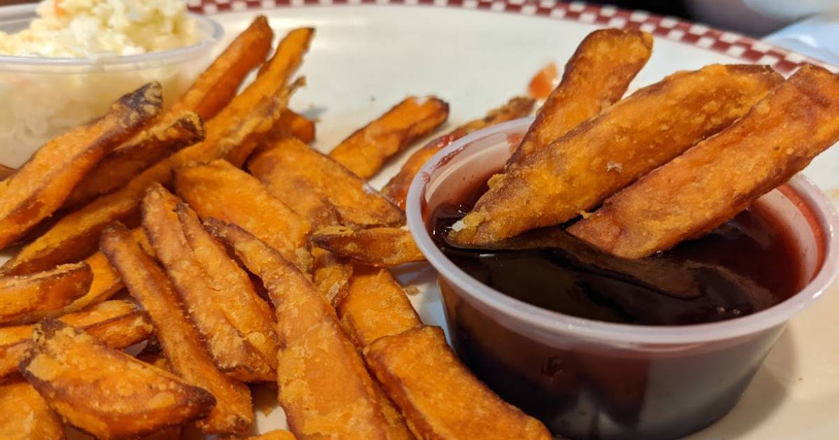 sweet potato fries with melba sauce