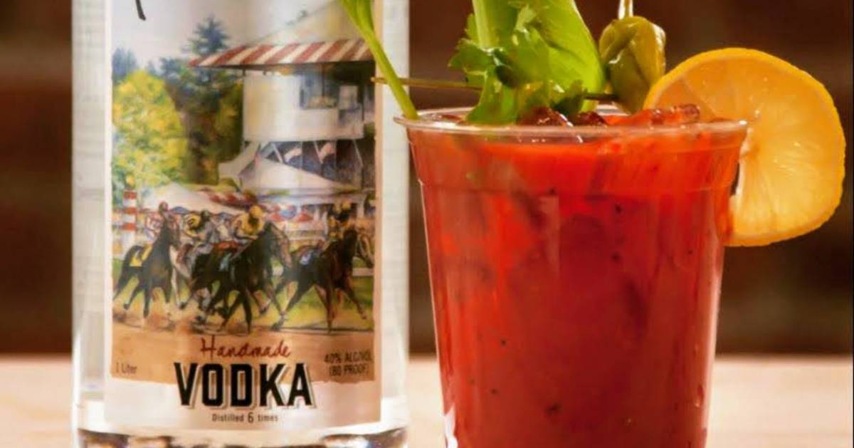 vodka next to bloody mary