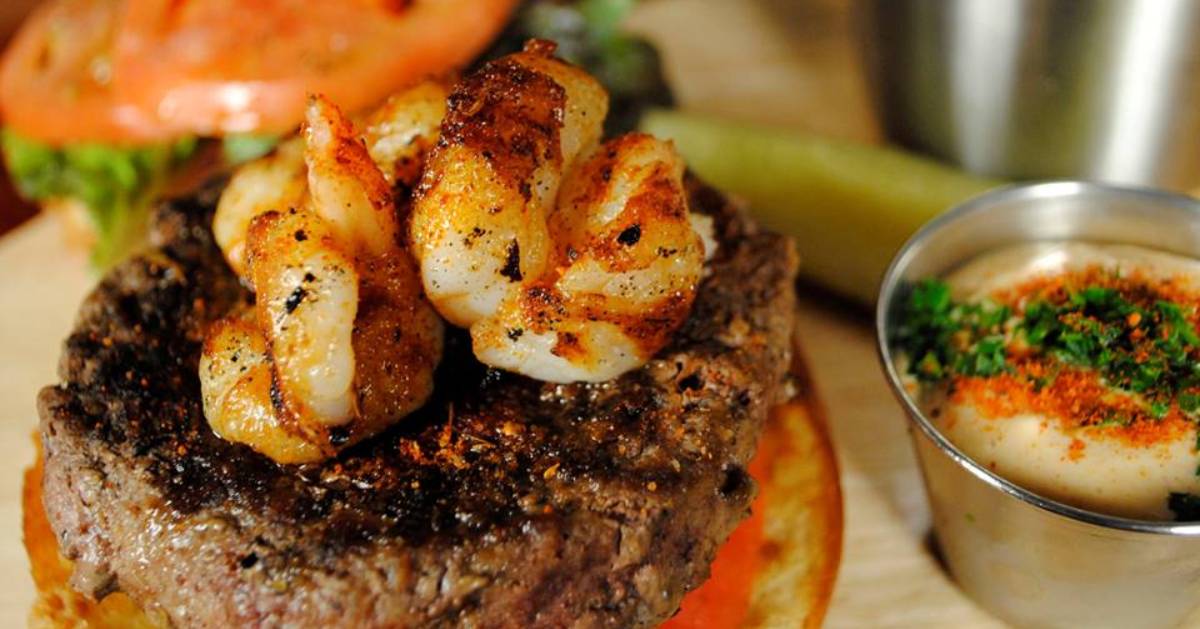 burger with shrimp