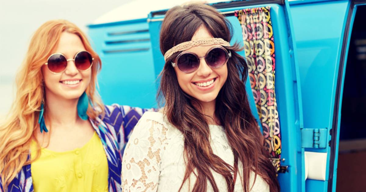 two women dressed for fest