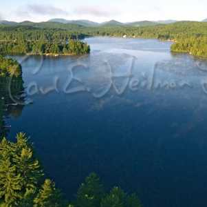 aerial view of a lake