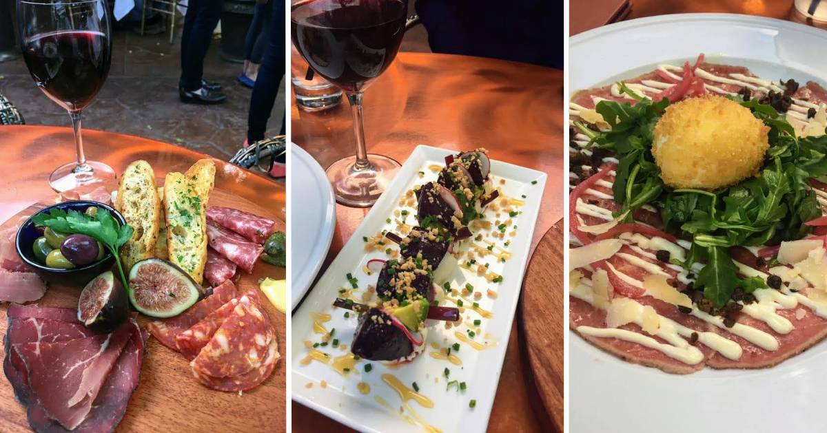 image split in three of food photos