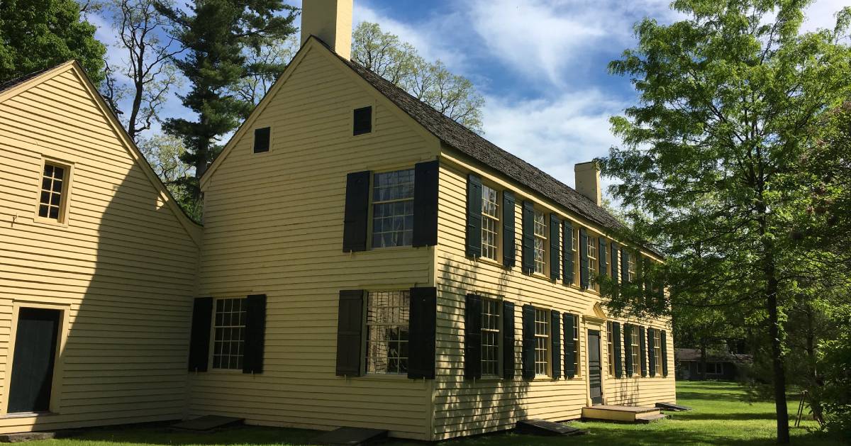 yellow historic cottage