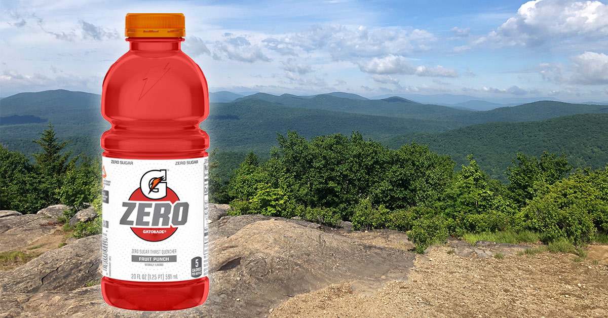 image of gatorade on a hiking photo