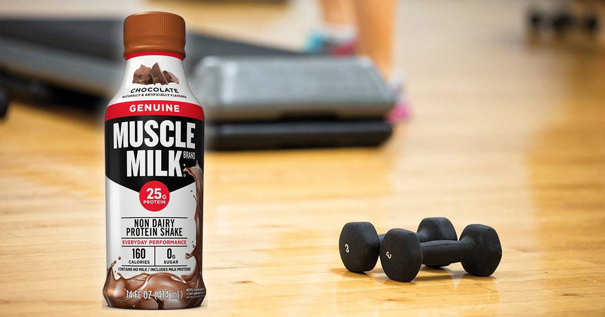 image of muscle milk over fitness photo