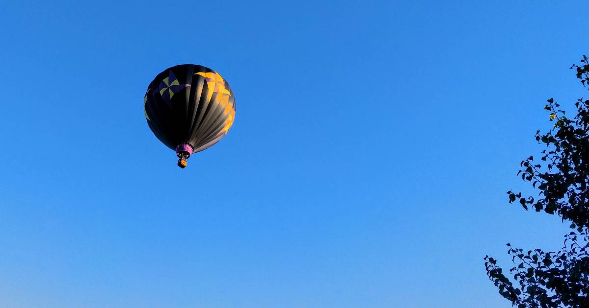 hot air balloon in air