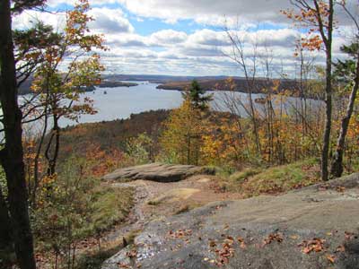 view of lake from summit