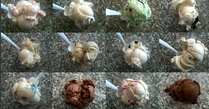 collage of different ice creams