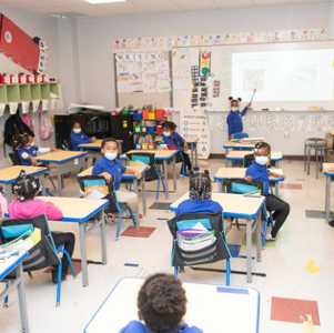 young students in a classroom