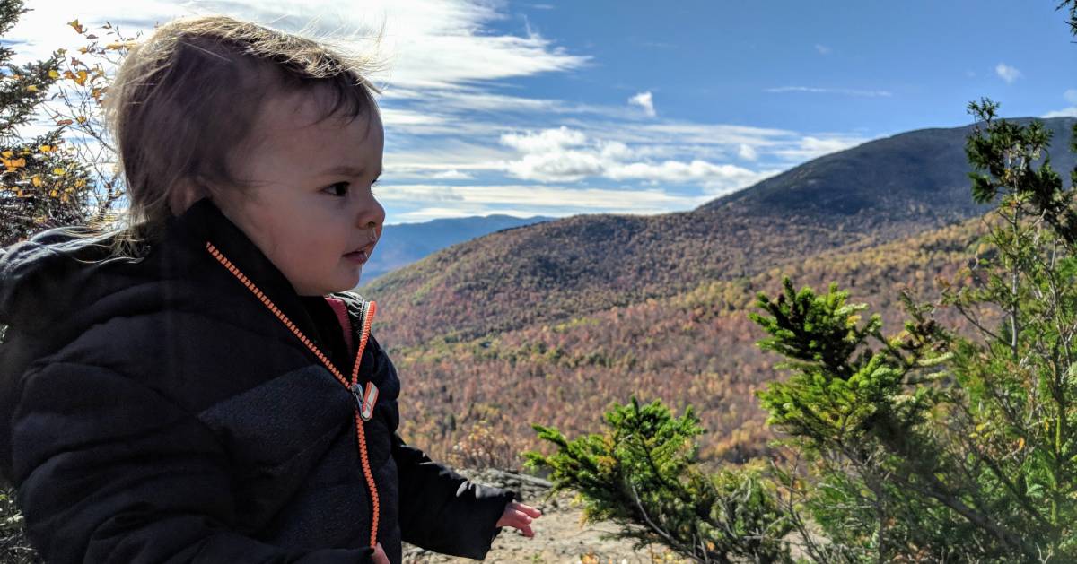 kid on mountain