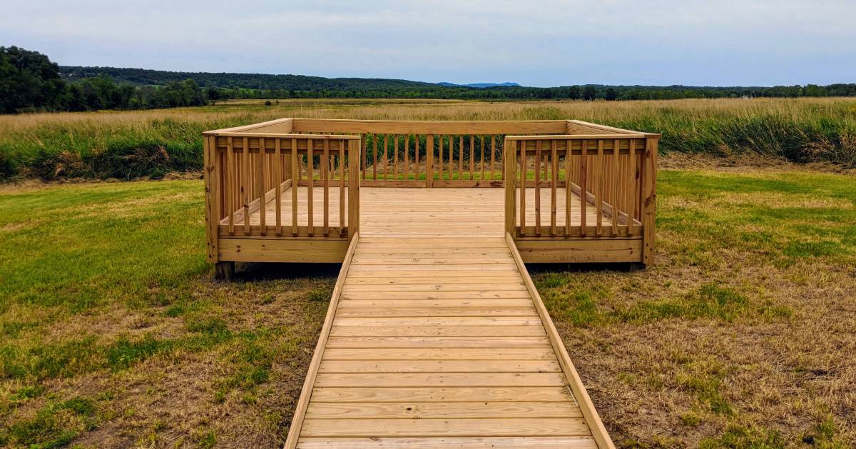 viewing platform on field