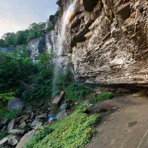 view from ledge along a trail