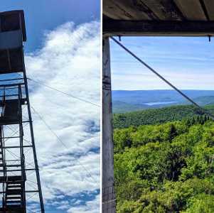 fire tower and view from fire tower