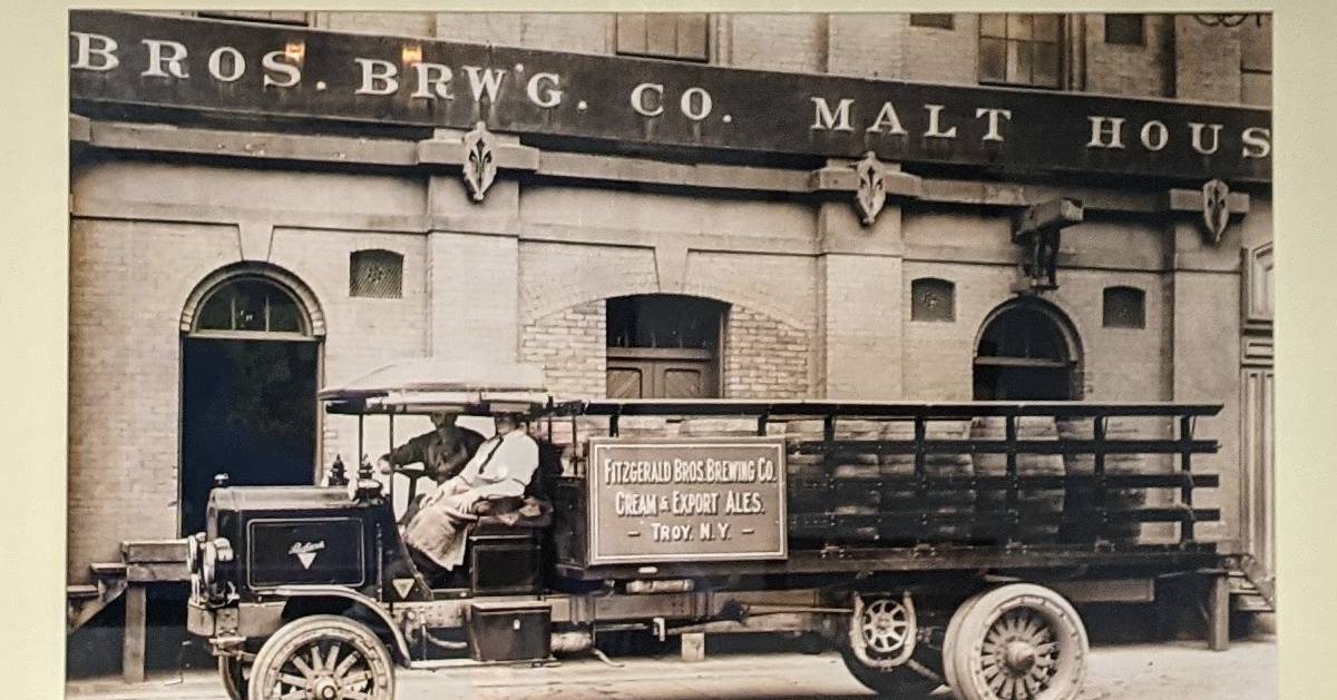 old photo of a beverage truck