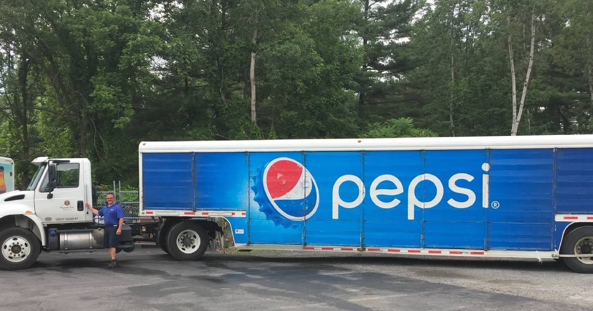 large Pepsi truck