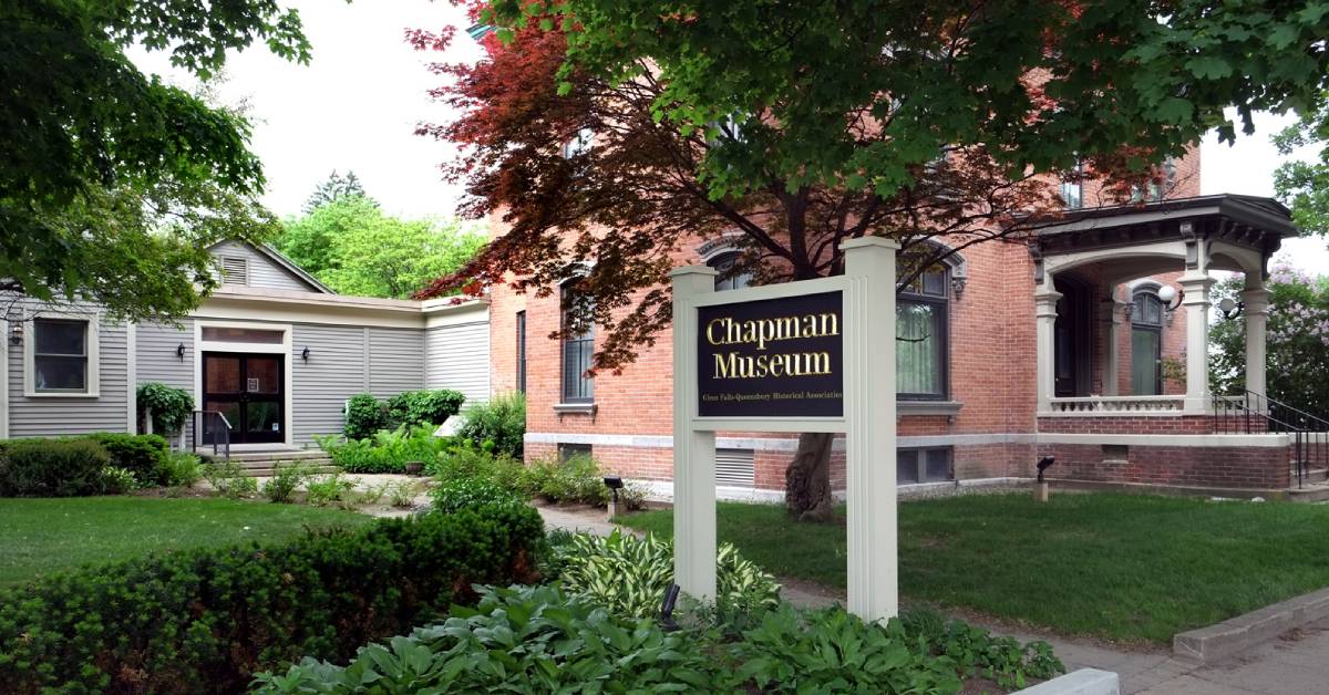 chapman museum sign outside buildings