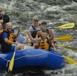 people whitewater rafting