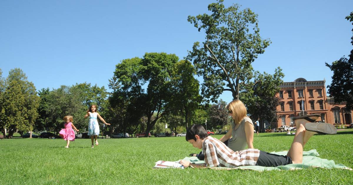 people in park