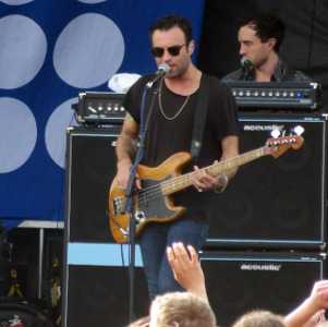 guitarist on outdoor stage