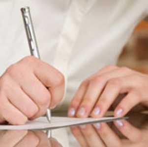 person writing