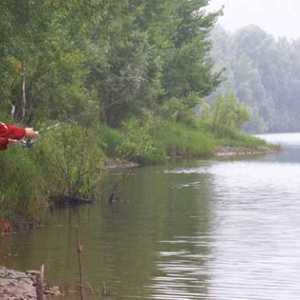 kid casting a fishing line