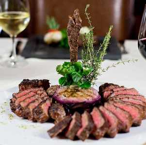 steak dinner plated nicely