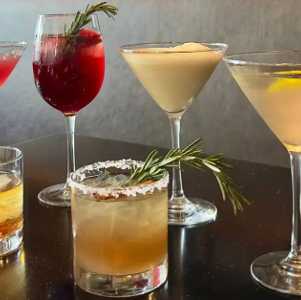craft cocktails on table at fenimore's