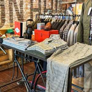clothing display in store