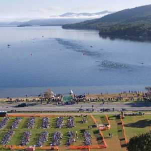 Lake George drone view