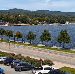view of lake george from fort william henry museum