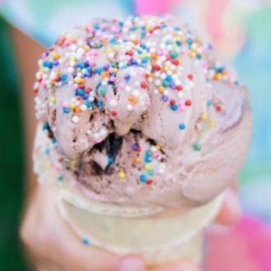 ice cream cone with sprinkles