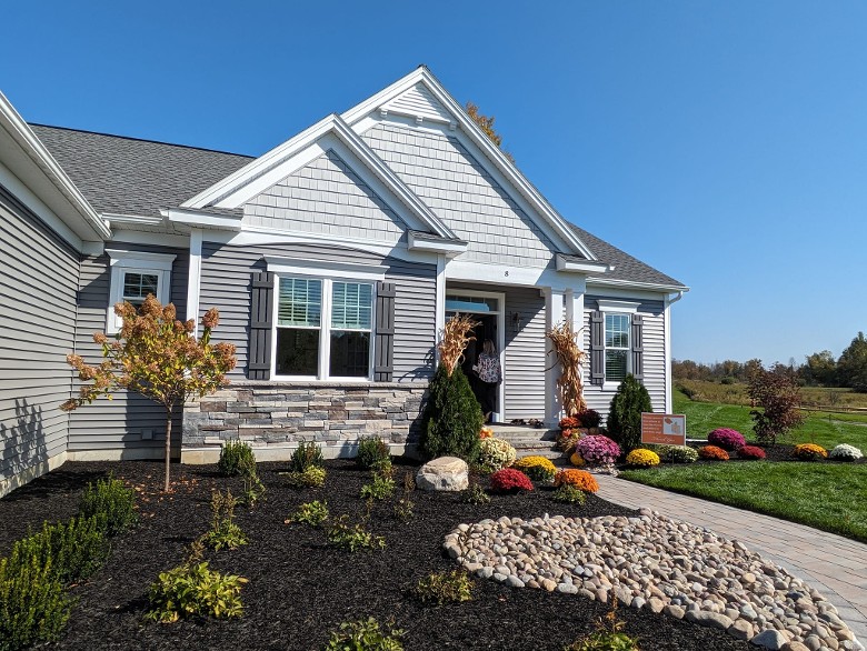 home with garden in front