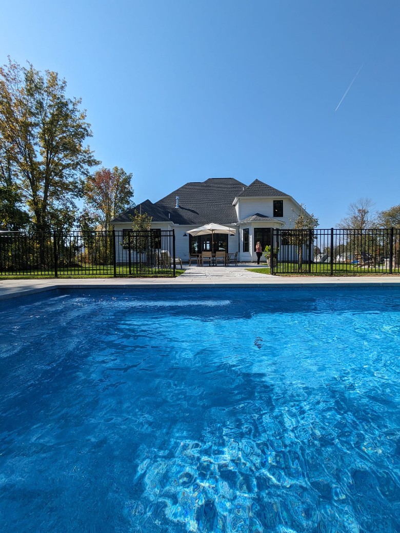outdoor pool by home
