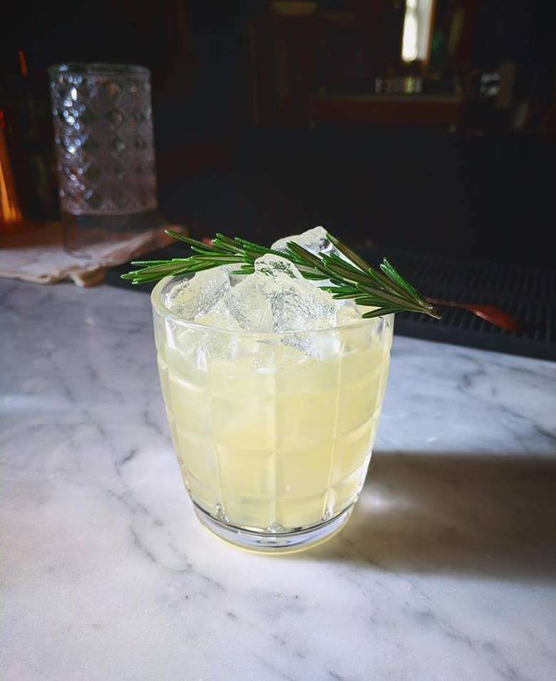 cocktail with rosemary