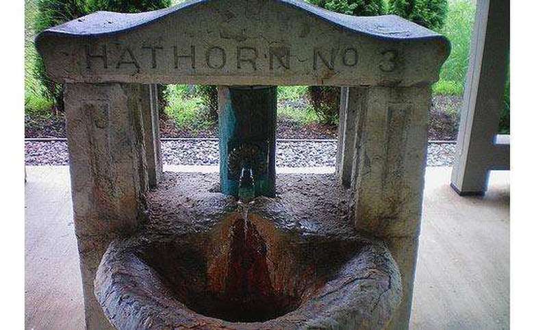 hathorn spring no. 3 with its name carved into its decorative housing
